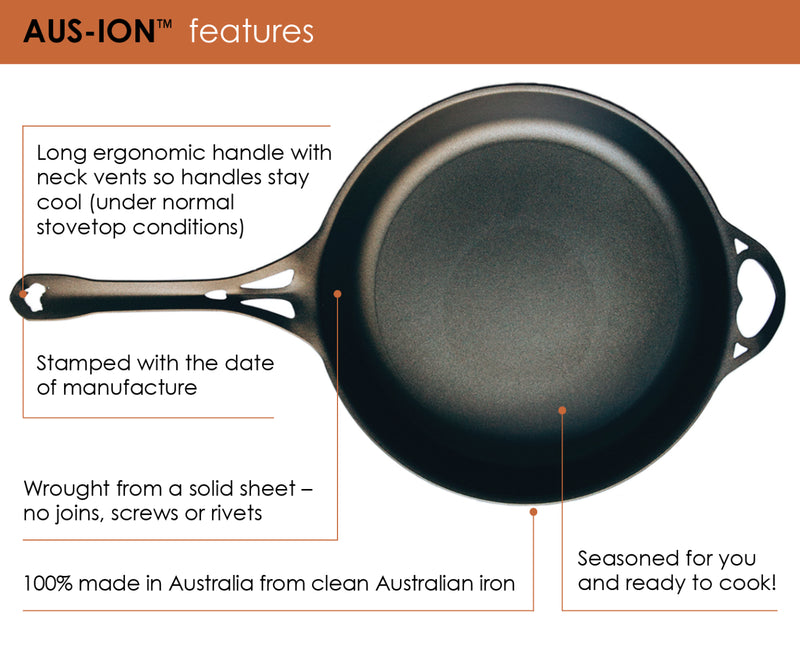 Solidteknics - AUS-ION™ 22cm Sauteuse "Australian made from pure iron"