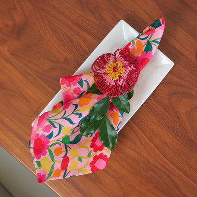 Annabel Trends - Pot Holder - Linen - Flower Patch