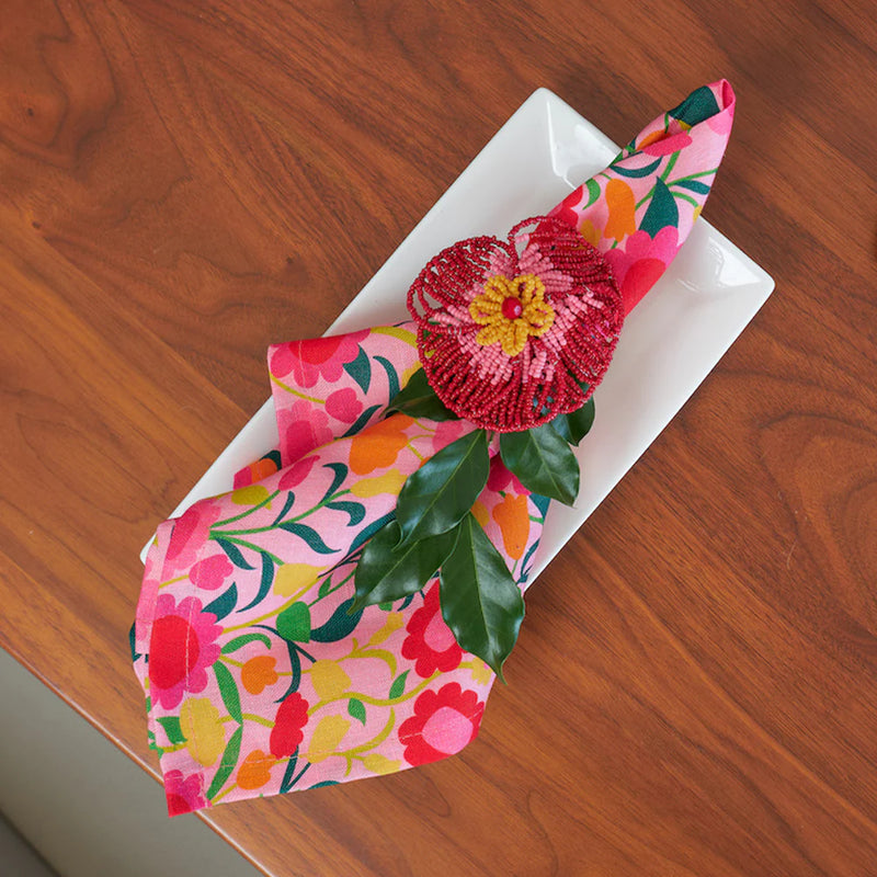 Annabel Trends - Pot Holder - Linen - Flower Patch