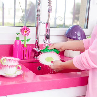 Vigar Flower Power 3pc Sink Caddy Set + Dispenser - Pink