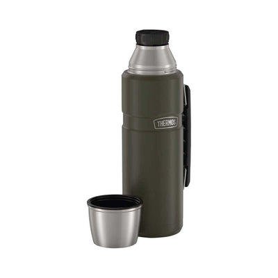 Thermos 1.2L S/King Vacuum Bottle - Army Green