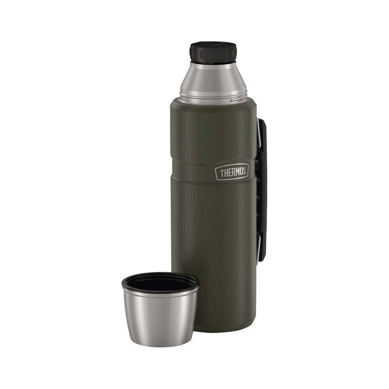 Thermos 1.2L S/King Vacuum Bottle - Army Green