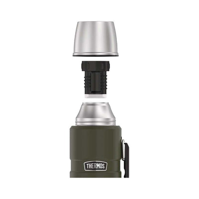 Thermos 1.2L S/King Vacuum Bottle - Army Green