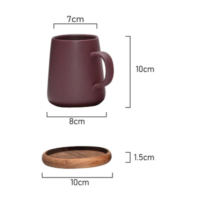 COFFEE CULTURE 320ml Coffee and Tea Mug with Coasters - Set of 4