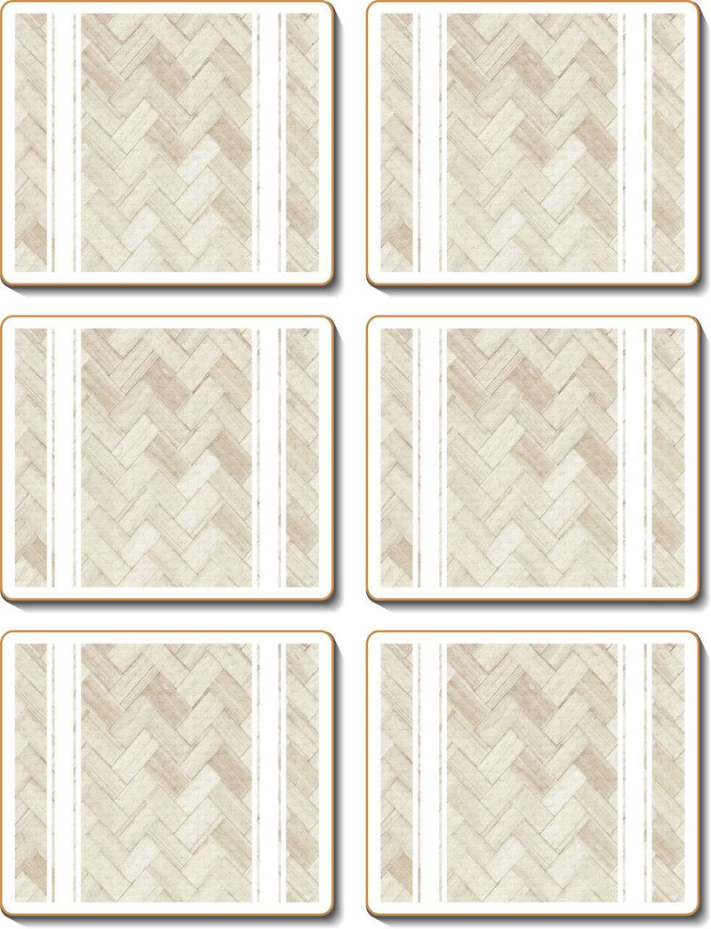 Cinnamon Hamptons Oak Placemats Set of 6