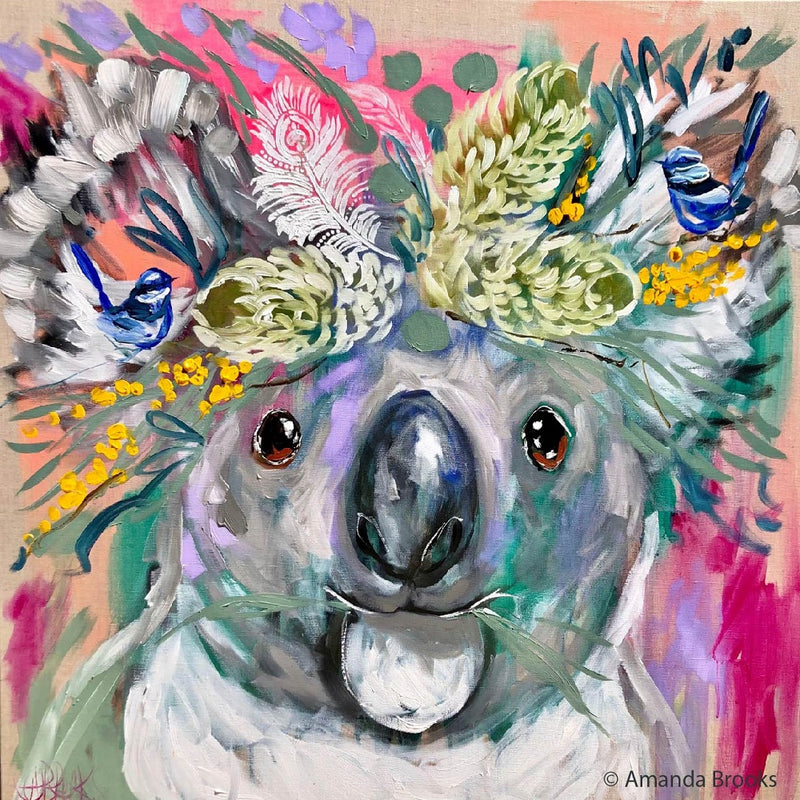Lilli Rock ‘Koala & Wrens’ Single Coaster from Australiana Collection