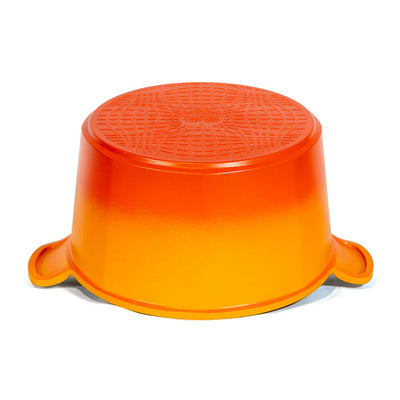 Neoflam Venn 26cm Deep Casserole 6.25L Orange with Glass Lid