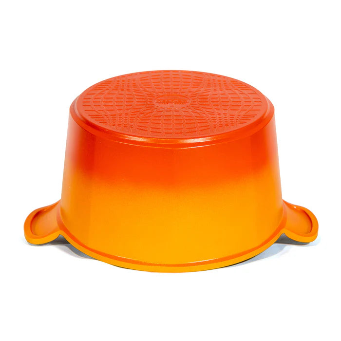Neoflam Venn 26cm Deep Casserole 6.25L Orange with Glass Lid