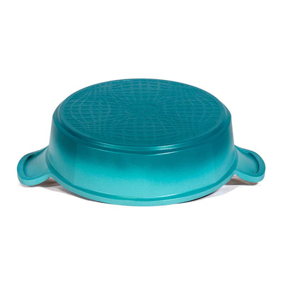Neoflam Venn 24cm/2.7li Low Casserole With Glass Lid Induction Turquoise