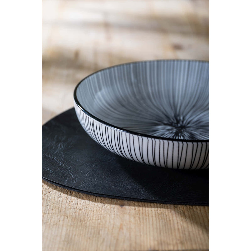 Mikasa Coupe Pasta Dinner Bowl 21cm Black Stripe