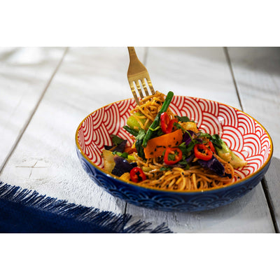 Mikasa Coupe Pasta Dinner Bowl 21cm Blue Arc