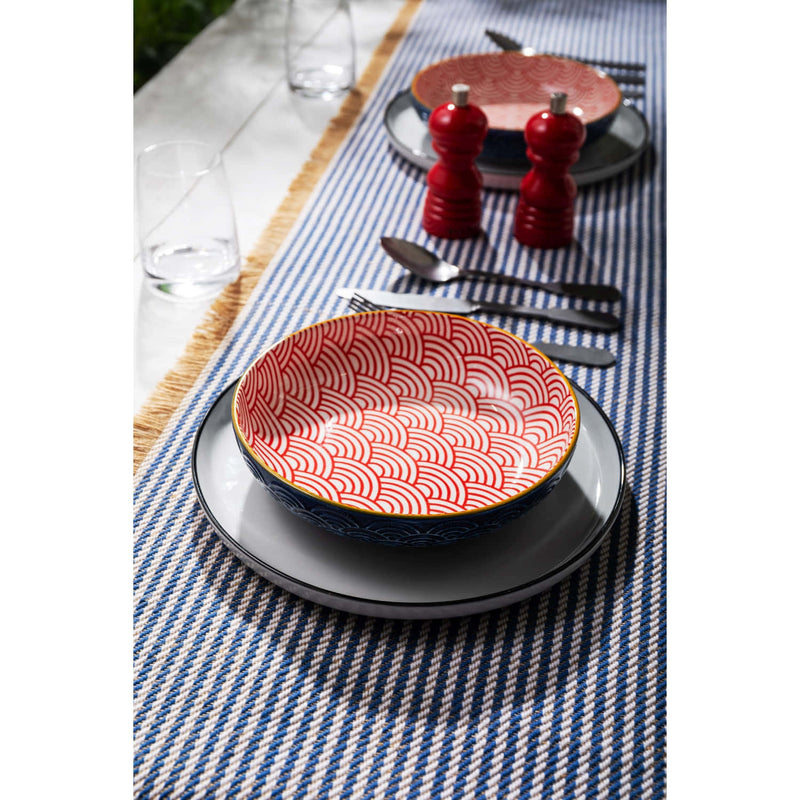 Mikasa Coupe Pasta Dinner Bowl 21cm Blue Arc
