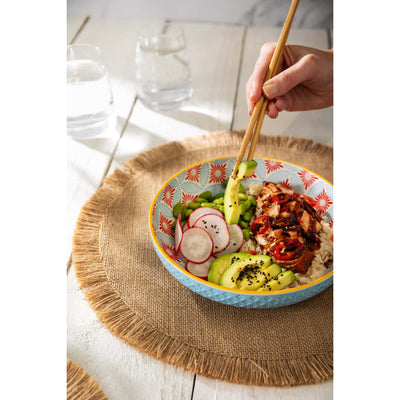 Mikasa Coupe Pasta Dinner Bowl 21cm Blue Mosaic
