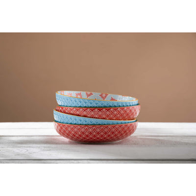 Mikasa Coupe Pasta Dinner Bowl 21cm Blue Mosaic