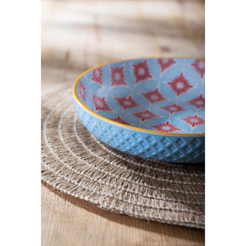Mikasa Coupe Pasta Dinner Bowl 21cm Blue Mosaic