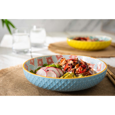 Mikasa Coupe Pasta Dinner Bowl 21cm Blue Mosaic