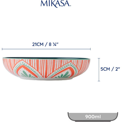 Mikasa Coupe Pasta Dinner Bowl 21cm Mixed Folk