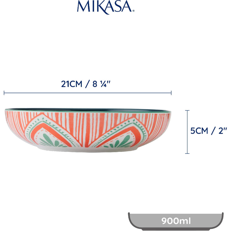 Mikasa Coupe Pasta Dinner Bowl 21cm Mixed Folk