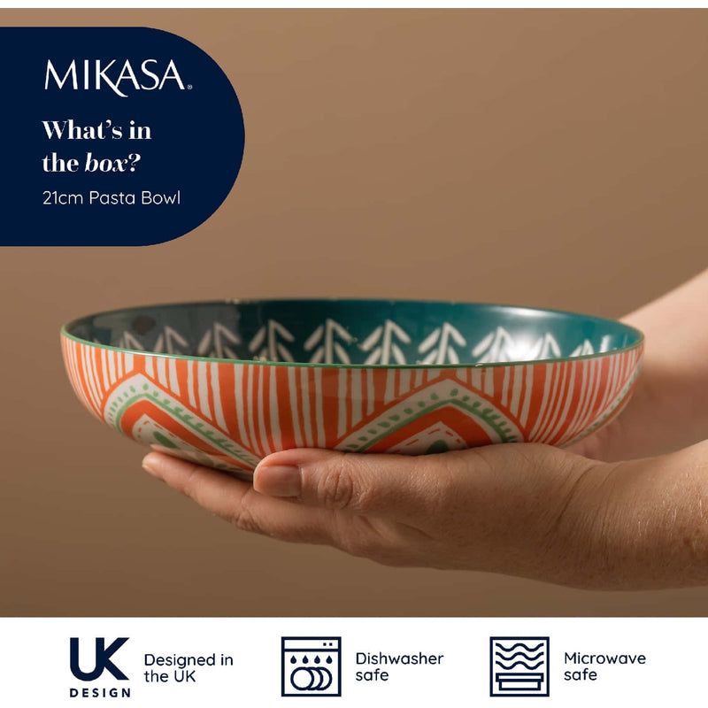 Mikasa Coupe Pasta Dinner Bowl 21cm Mixed Folk