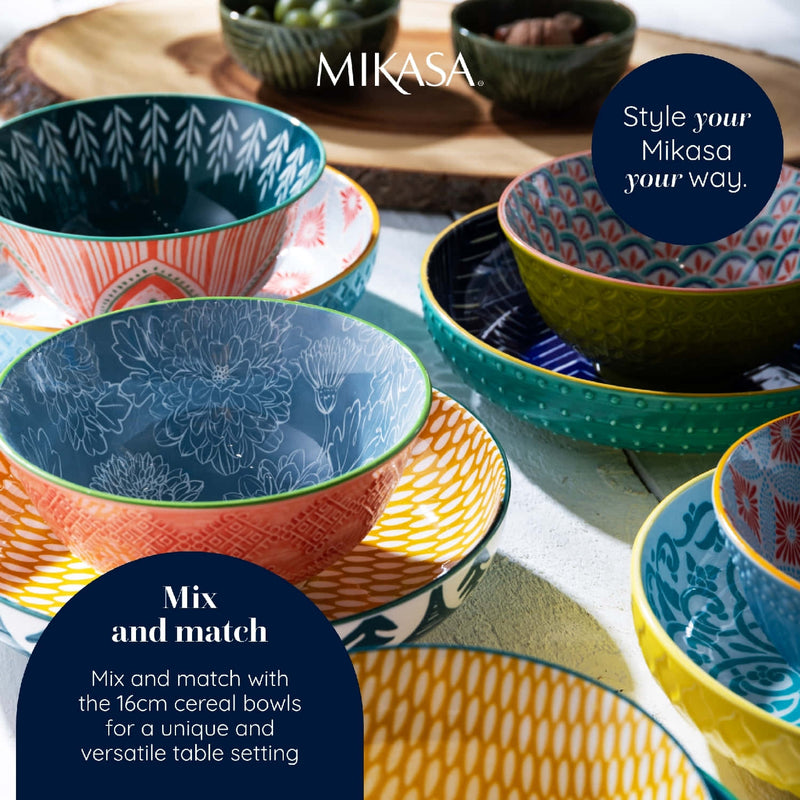 Mikasa Coupe Pasta Dinner Bowl 21cm Mixed Folk