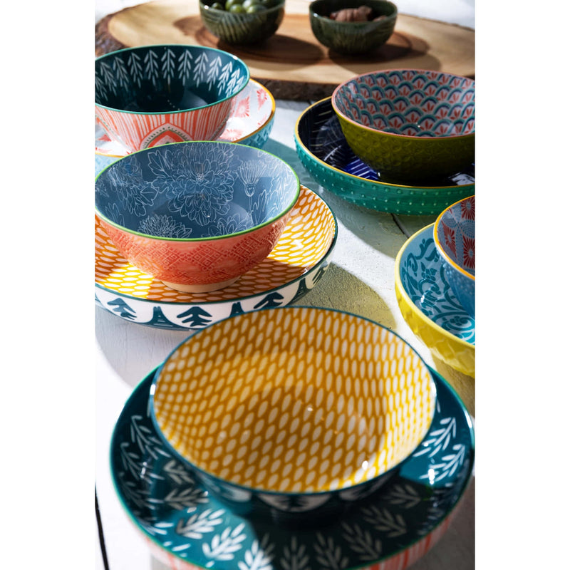 Mikasa Coupe Pasta Dinner Bowl 21cm Green Leaf
