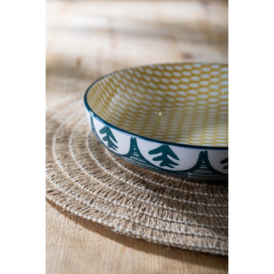 Mikasa Coupe Pasta Dinner Bowl 21cm Green Leaf