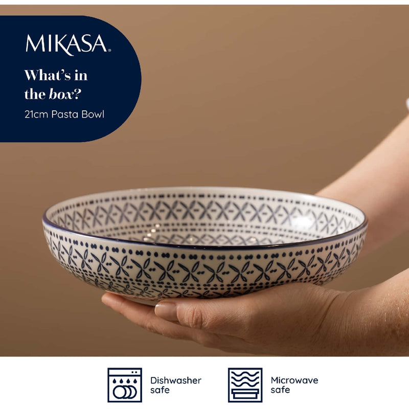 Mikasa Coupe Pasta Dinner Bowl 21cm Mediterranean