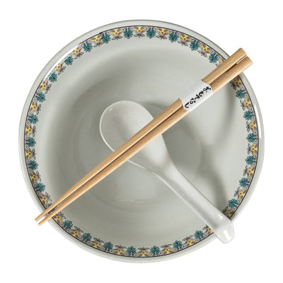 Omotenashi CHUKA Tea Garden|Gift|1 Ramen Bowl with Chopsticks & Spoon "Made and designed in Japan"