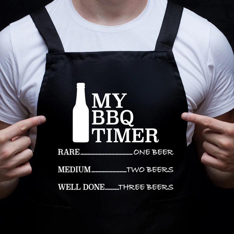 Annabel Trends - Screen Print Apron - BBQ Timer