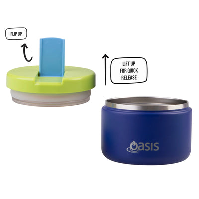 Oasis S/S Double Wall Insulated Food Flask 300ml "PEACOCK BLUE"