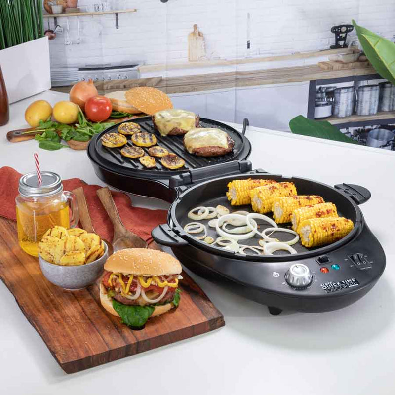 QuickTime Flavour Grill™ Superior Dual Heating & Removable Deep Pan