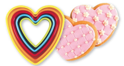 Avanti - Heart Cookie Cutters 5 Piece Set - Multi Coloured