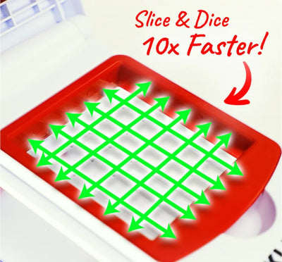 Kleva Cube Cutter - Slice, Dice, & Chop With A Compact Vegetable Cutter Buy 1 Get 1 FREE