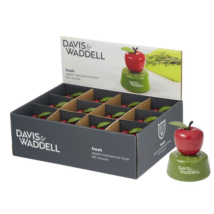 Davis & Waddell - Apple Mechanical Timer 60 Minute Red & Green