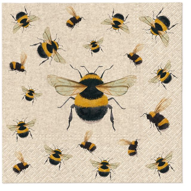 PAW Napkin, Pack of 20 (We Care Dancing Bee) - 33x33cm