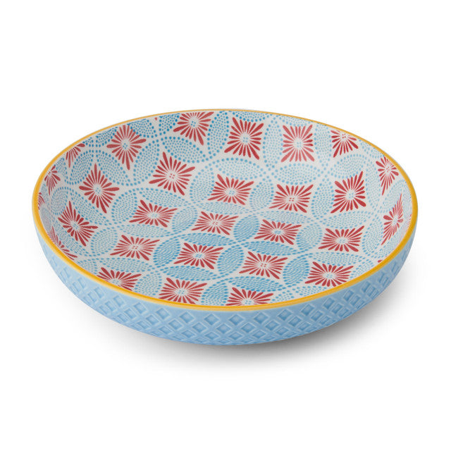 Mikasa Coupe Pasta Dinner Bowl 21cm Blue Mosaic