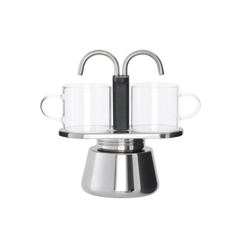 Leaf & Bean - Piazza Espresso Maker & Set of 2 Glass Cups