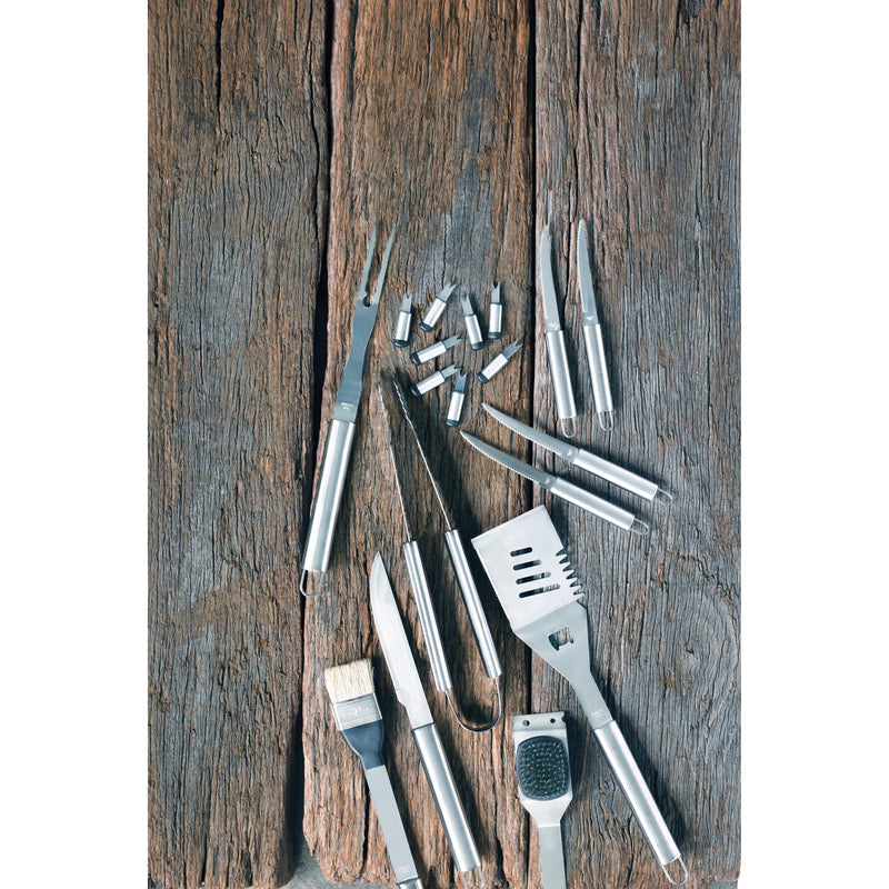 Maverick BBQ Tool Set 18pcs Stainless Steel 26x48x8cm