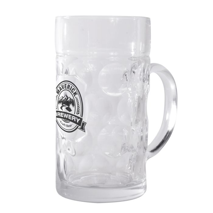 MAVERICK - 1L CLASSIC GLASS BEER STEIN CLEAR