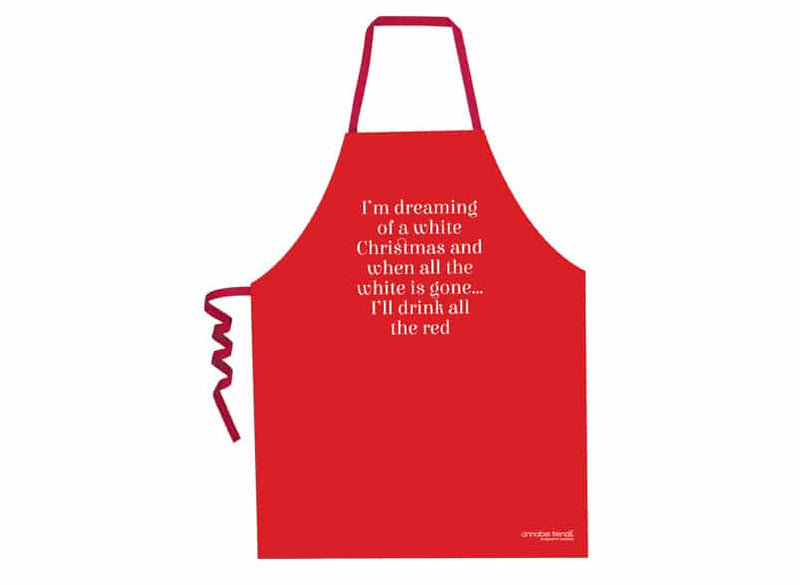 Christmas Screen Print Aprons - White Christmas