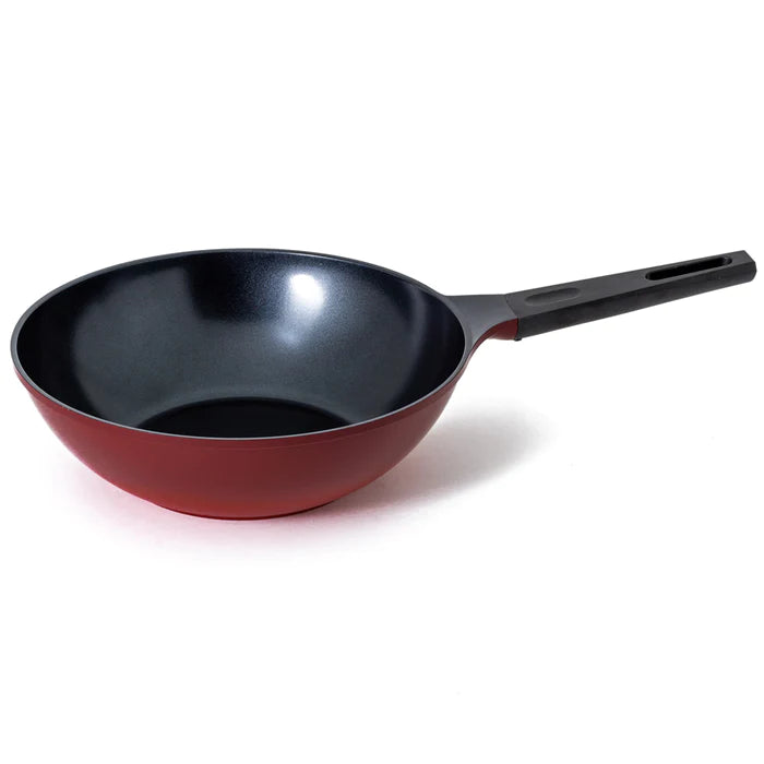 Neoflam Amie 30cm Wok Pan Red Induction