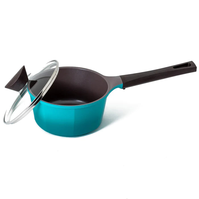 Neoflam Venn 18cm Sauce Pan 2.0L Turquoise Induction with Glass lid