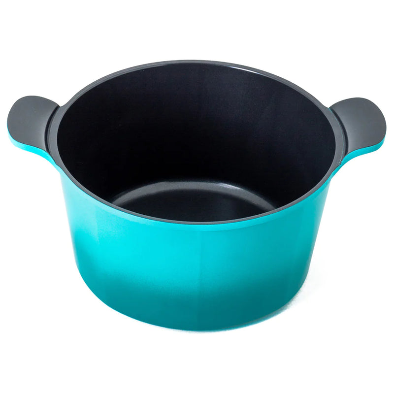 Neoflam Venn 26cm Deep Casserole 6.50L Turquoise with Glass Lid