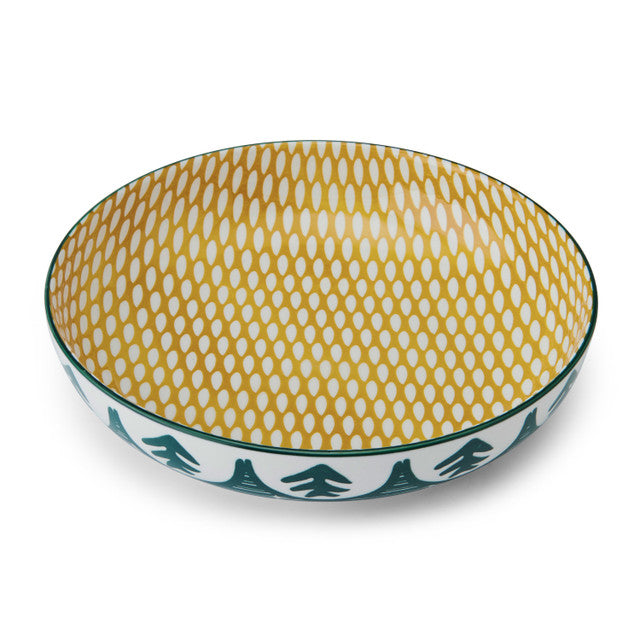 Mikasa Coupe Pasta Dinner Bowl 21cm Green Leaf