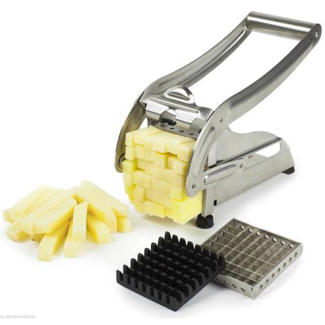 Savannah Stainless Steel Duo Potato Chipper Stainless Steel & Black
