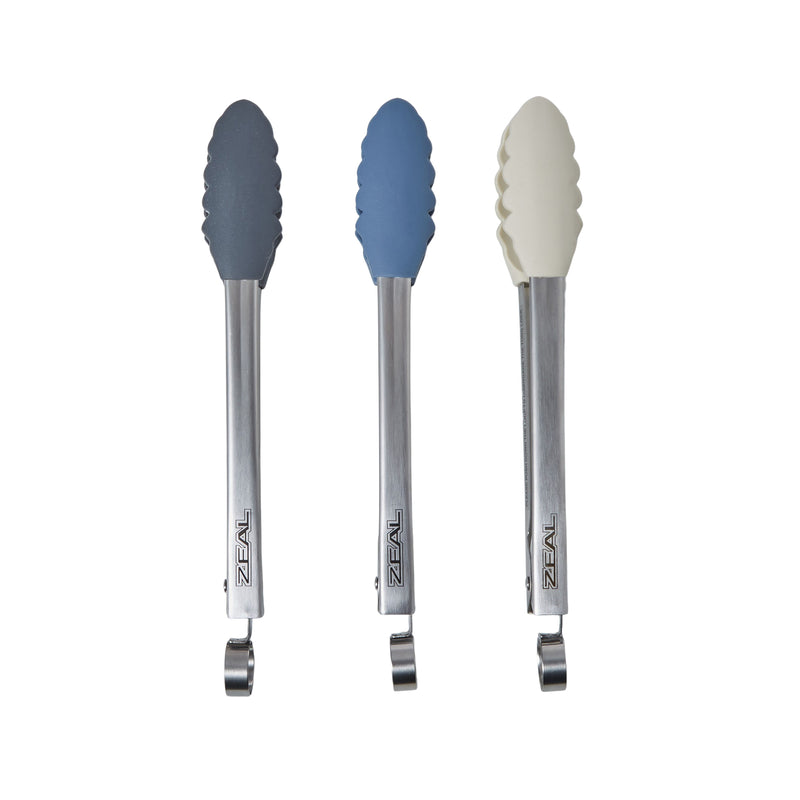 Zeal - Cosy Mini Silicone Tongs 3 Asst Colours