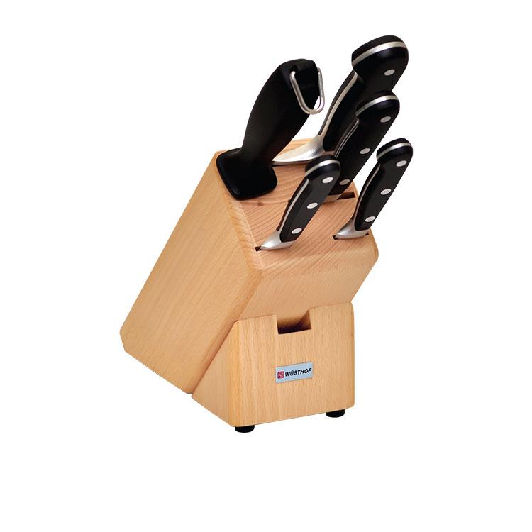 Wusthof Classic Knife Block With Utility 12cm Set 6pc