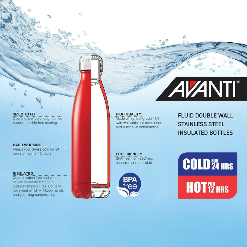 Avanti - Vacuum Drink Bottle 750ml Pink