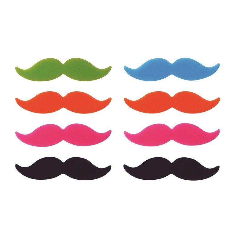 Avanti - Moustache Glass Markers Set of 8