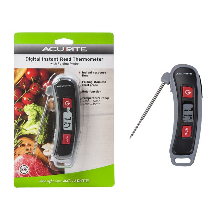 Acurite - Digital Instant Read W/Folding Probe Thermometer